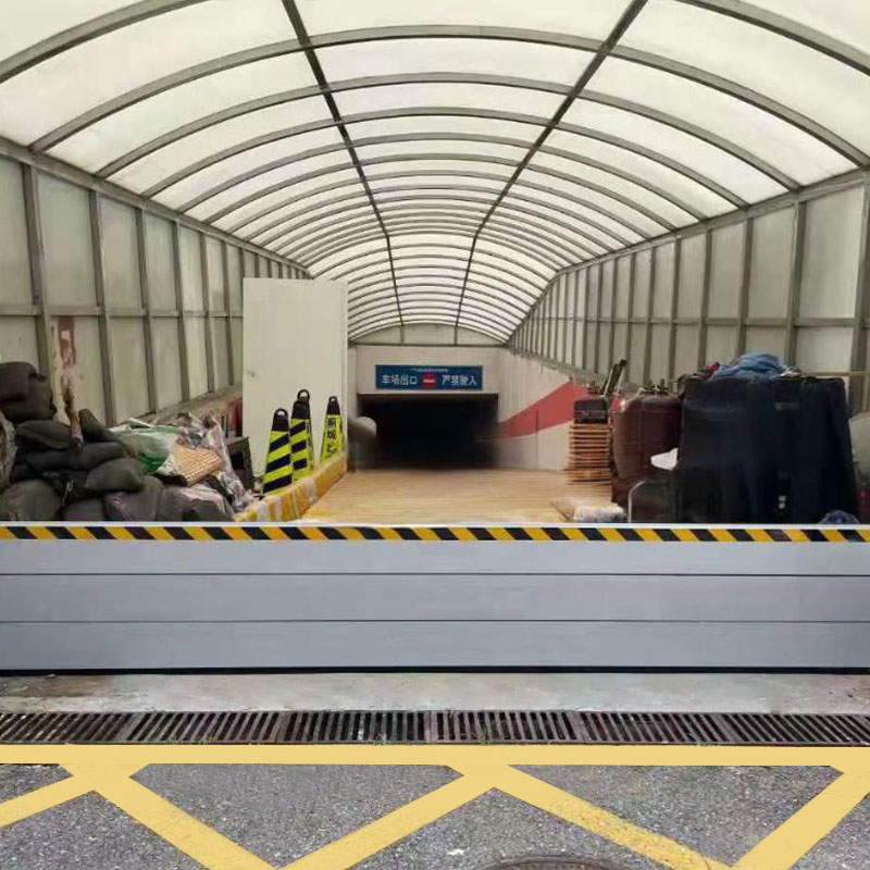 Barreira de água para entradas e saídas