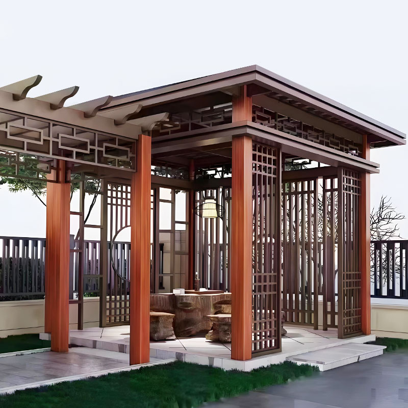 Pergola de arte em liga de alumínio