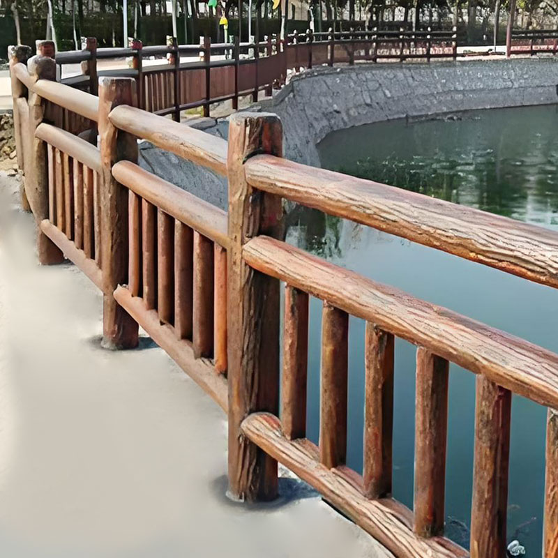 Guarda-corpo de ponte de imitação de madeira