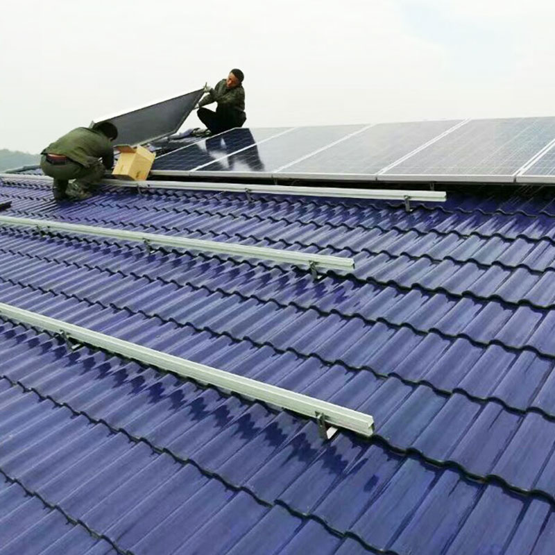 Suporte solar para telhado inclinado (telhado de telha)