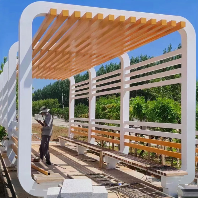 Pérgola artística em aço inox